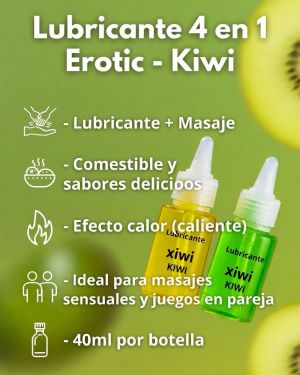 Lubricante 4 en 1 Erotic Kiwi – 40ml
