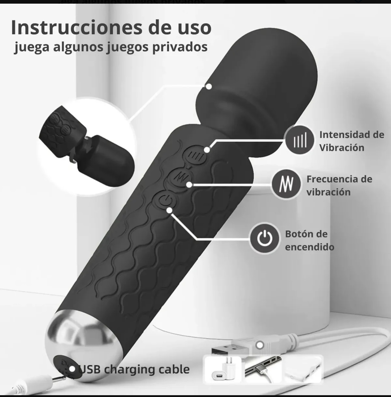 Vibrador Consolador Estimulador Punto G Juguete Sexual 20cm