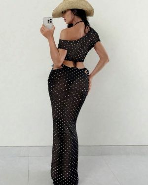 Conjunto de 4 piezas Traje de Baño Lunares